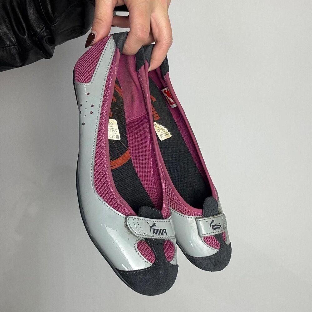 Puma Women's Grey and Pink Ballet-shoes